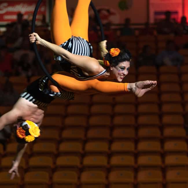 Aerial Dance Duo Lyra_Imagine Circus_Campbell University_Katie_Liz_Photo by Slater Aerial Dance Duo Lyra, Imagine Circus, Campbell University, Katie, Liz, Photo by Slater Mapp