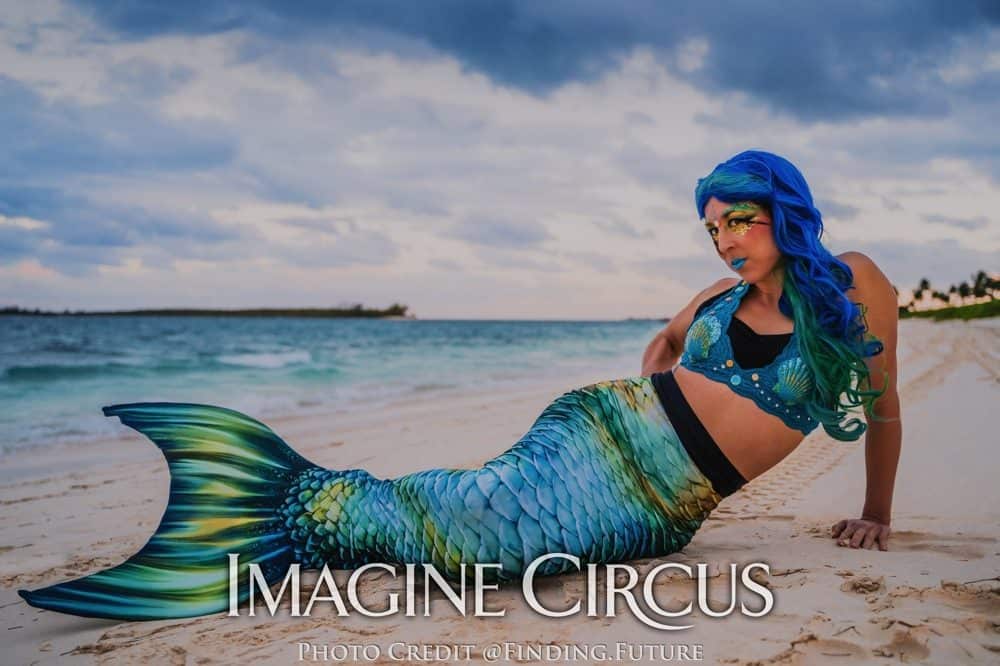 Mermaids, Beach Mermaids, Aerial Dancers, Imagine Circus, Performers, Liz, Photo by Finding Future