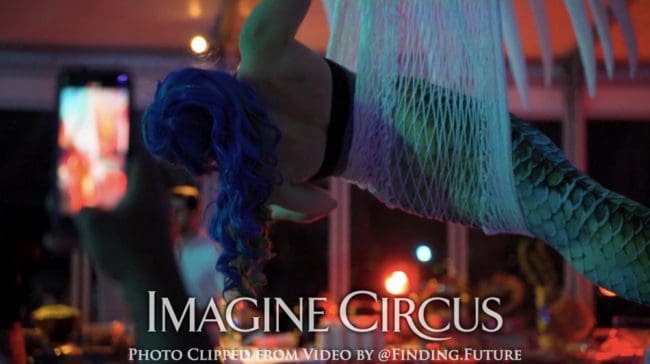 Mermaid Aerial Dancers, Aerial Net, Imagine Circus, Performer, Photo by Finding Future