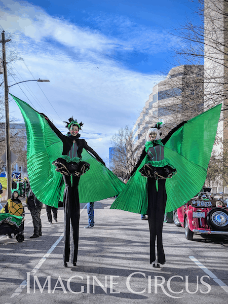 Stilt Walkers, St. Patrick's Day Parade, Downtown Raleigh, Imagine Circus