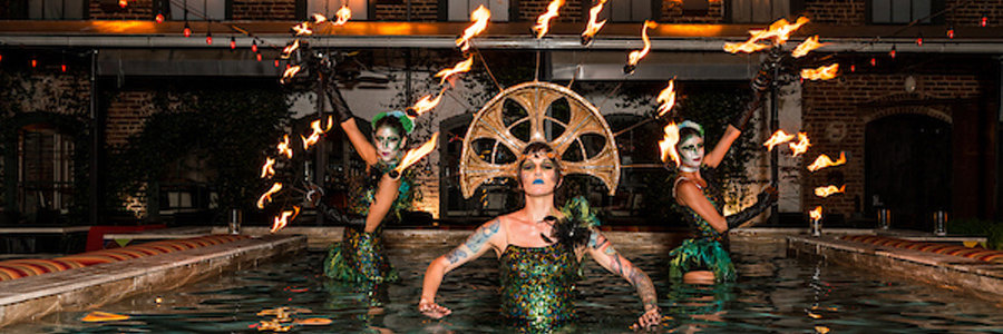 Walter Magazine Blog Feature Image, Fire Performers, Imagine Circus, Mulino Italian Kitchen and Bar, Downtown Raleigh