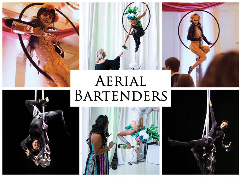 Hire Aerial Bartenders & Creative Beverage Servers for Special Events