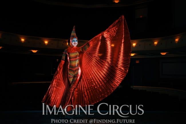 Red Isis Wing Dancer, Brittney, Imagine Circus, Performer, Spartanburg, Oddball, Photo by Finding Future