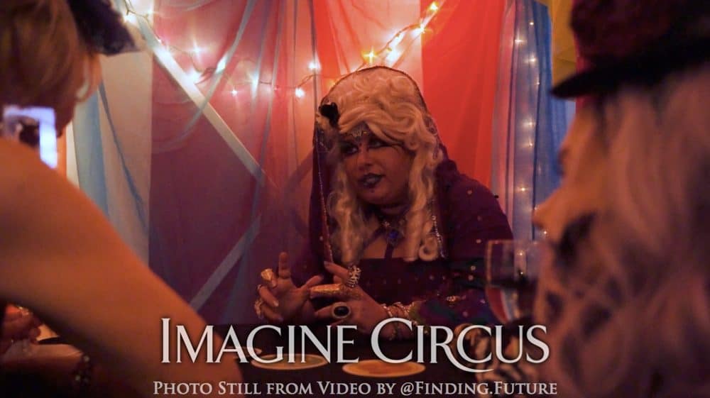 Fortune Teller, Julie, Imagine Circus, Oddball Gala, Photo Still from Video by Finding Future