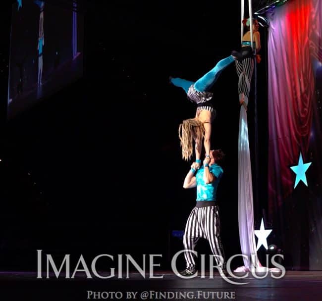 Acrobat Duo, Rocco and Nova, Cirque Celebration, Stage Show, Imagine Circus Performer, Photo by Finding Future