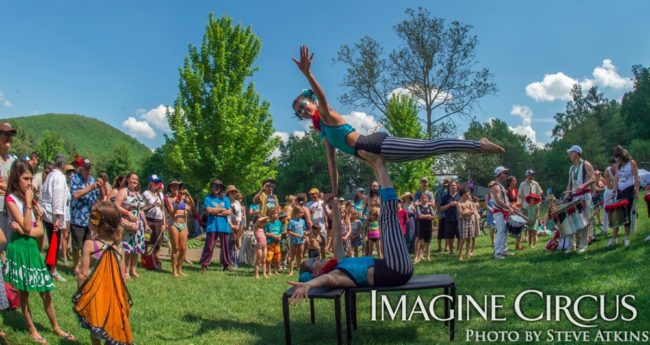 Acrobats, Show, LEAF Festival, Imagine Circus, Performers, Kaci, Katie, Steve Atkins Photography