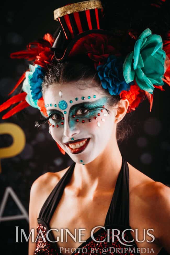 Dark Circus, Kaci Makeup Selfie, Vapers Carnivale, Imagine Circus Performers, Photo by Finding Future