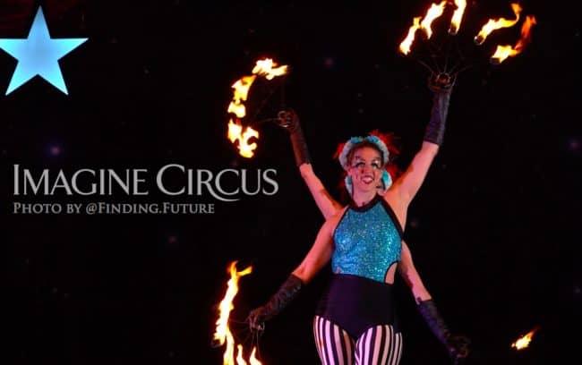Fire Dancers, Kaci and Liz, Cirque Celebration, Stage Show, Imagine Circus Performer, Photo by Finding Future