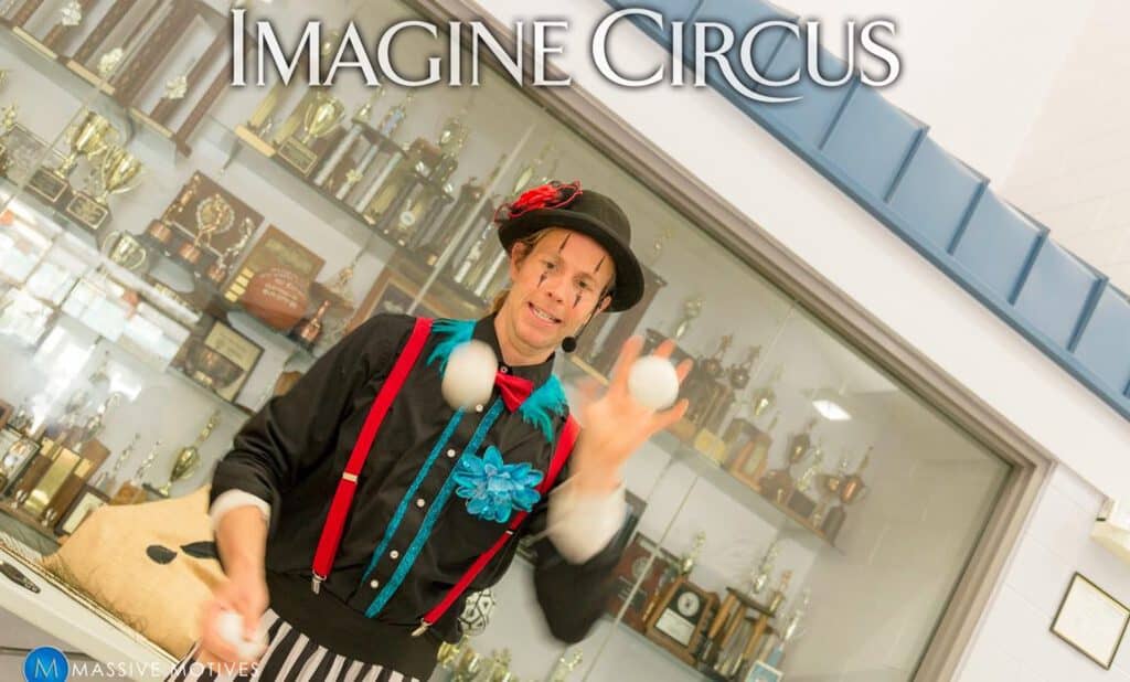 Juggling Show, Time with Tain, Clayton NC, Imagine Circus, Photo by Massive Motives