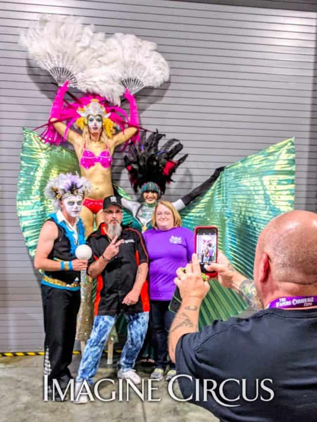 Stilt Walkers, Carnival, Fan Dancers, Jugglers, Imagine Circus, Performer, Lacy, Tik Tok, Adam, Vapers Carnival, Convention