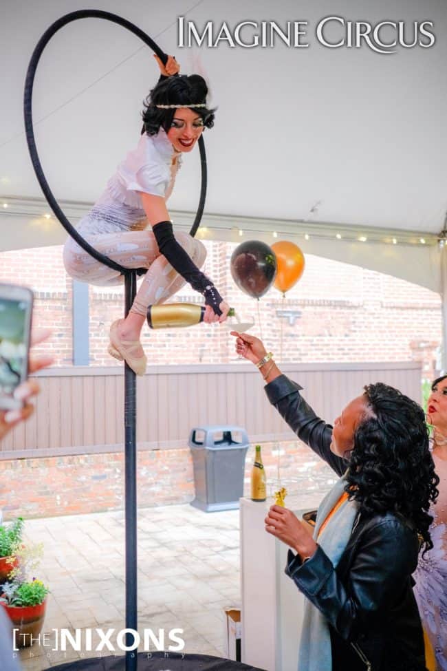 Aerial Bartending, Kaci, Great Gatsby Entertainer, Roaring 20_s Party, Classy Art, Imagine Circus Performer, The Nixons Photography