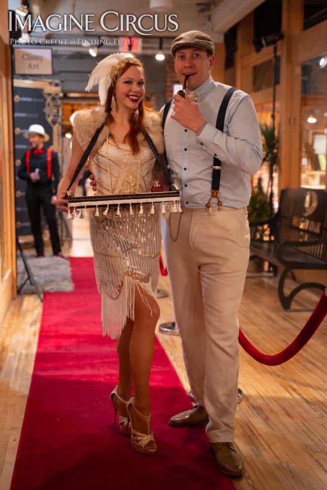 Cigar Girl, Vintage Serving Tray, Brittney I, Gatsby Gala, Classy Art, Imagine Circus, Photo by Finding Future
