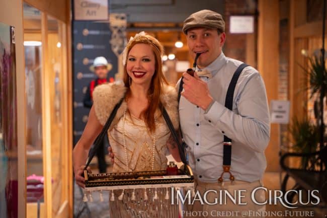 Cigar Girl, Vintage Serving Tray, Brittney I, Gatsby Gala, Classy Art, Imagine Circus, Photo by Finding Future
