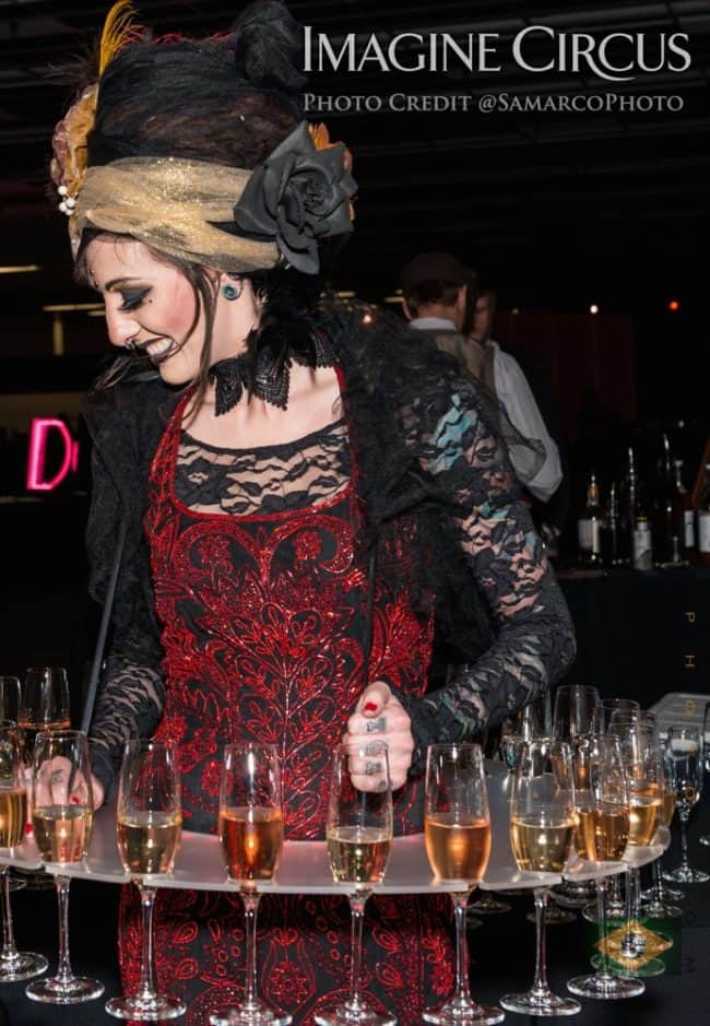 Tik-tok, LED Champagne Skirt, VAE Gala, Imagine Circus, Photo by Gus Samarco