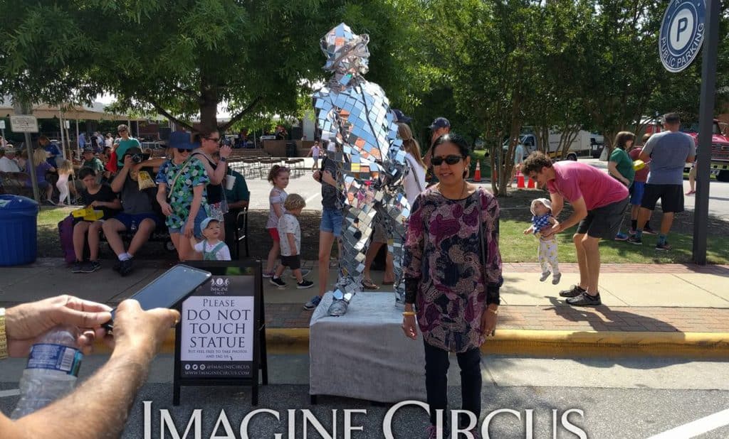 Mirror Man, Living Statue, Performer, Imagine Circus, Apex, PeakFest