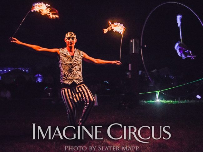 Fire Dancer, Adam, Fire Show, Floyd Fest Music Festival, Imagine Circus, Photo by Slater Mapp