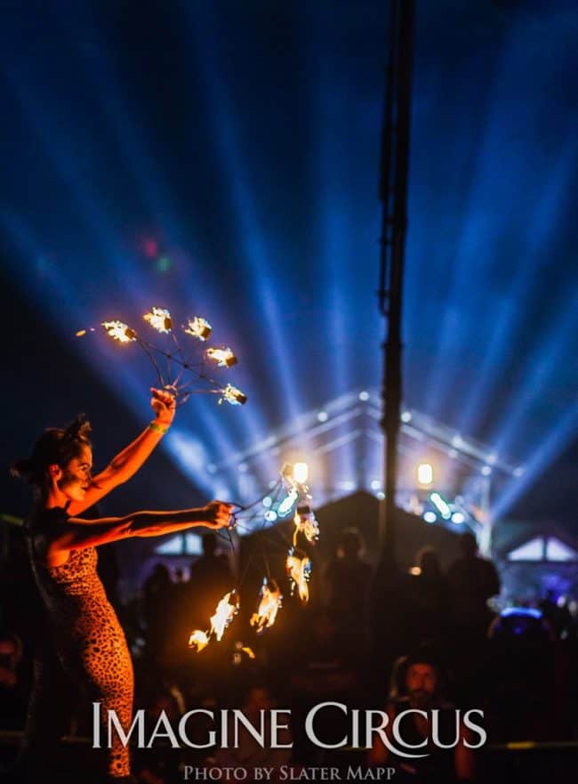 Fire Dancer, Fire Show, Floyd Fest Music Festival, Imagine Circus, Photo by Slater Mapp