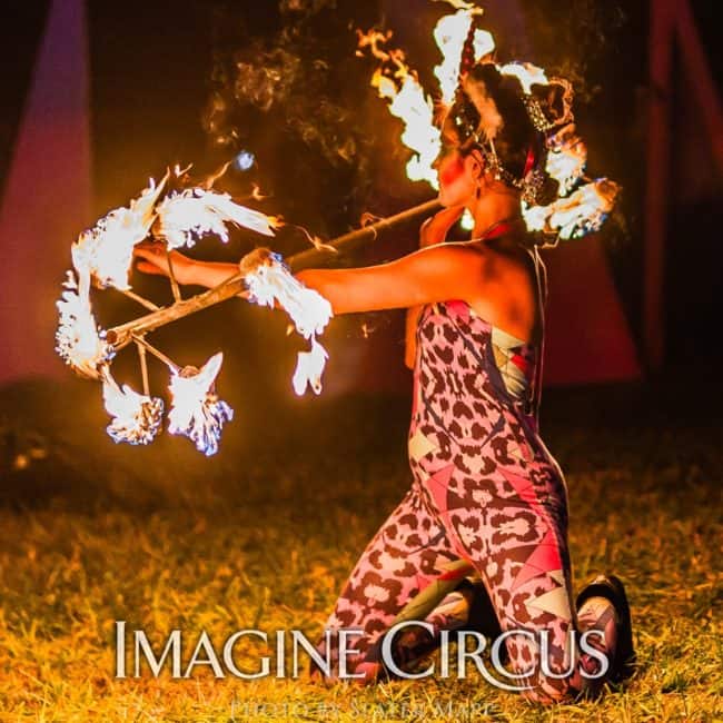 Fire Dancer, Natalie, Fire Show, Floyd Fest Music Festival, Imagine Circus, Photo by Slater Mapp
