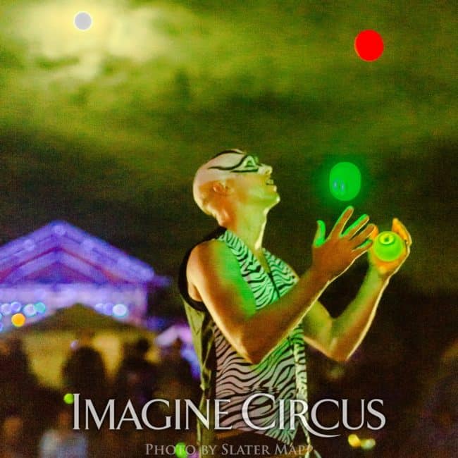 LED Juggler, Adam, Floyd Fest Music Festival_Imagine Circus, Photo by Slater Mapp