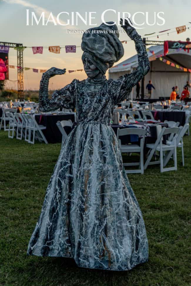 Living Statue, Human Fountain, Stone Character Costume, Kaci, Unique Entertainment, Imagine Circus, Photo by JLewis Media