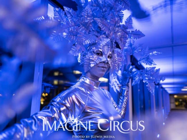 Silver Topiary Living Statue, Kaci, Richmond VA Entertainment, Imagine Circus Performers, Photo by JLewis Media