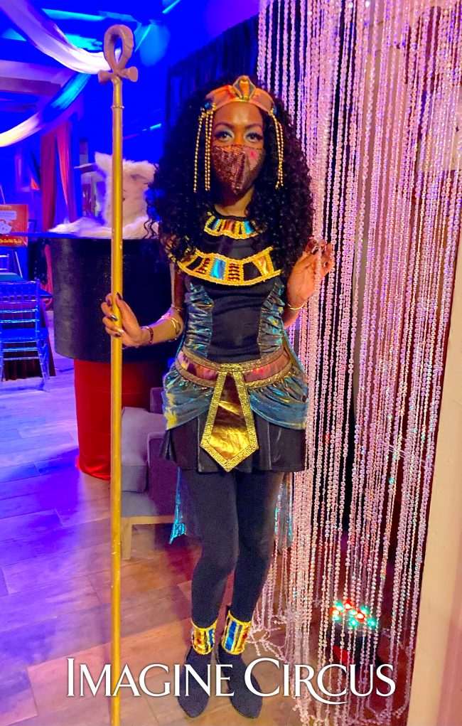 Cleopatra, NYE Character, Greeter, Jessica, Imagine Circus