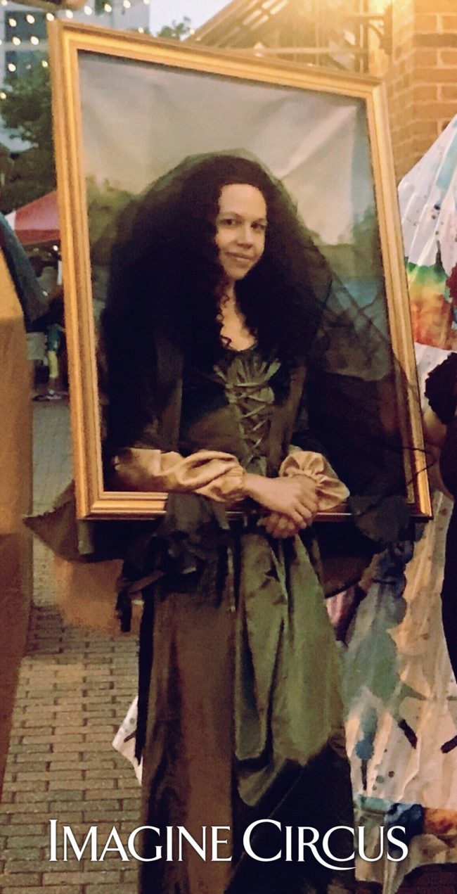 Mona Lisa, Living Art Entertainment, Statue, Newport News World Arts Festival, Imagine Circus Performer