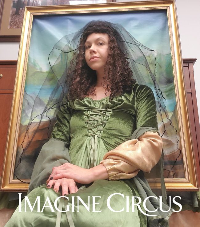 Mona Lisa, Living Art Entertainment, Statue, Newport News World Arts Festival, Imagine Circus Performer