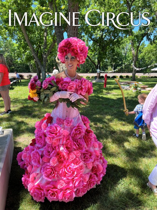 Pink Rose Girl, Strolling Character, Imagine Circus