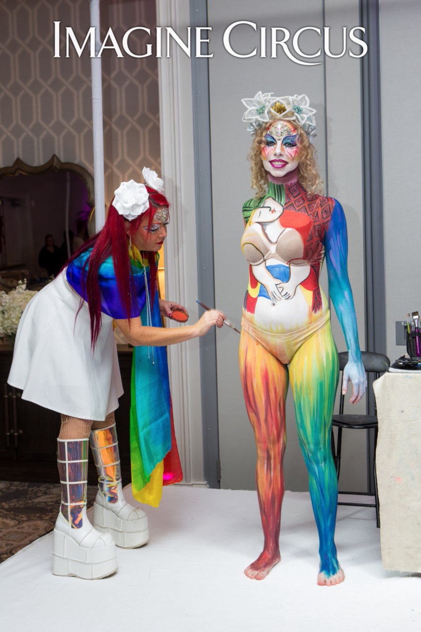 Live Body Painting, Body Paint Models, Living Statue, Corporate