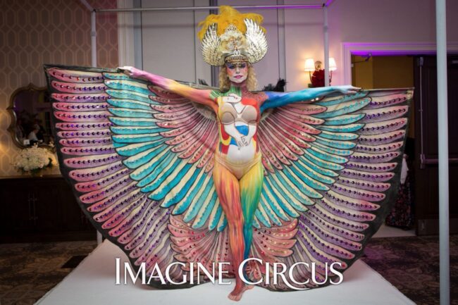 Body Painter & Model, Imagine Circus, Performers, Photo by Elizabeth Larson