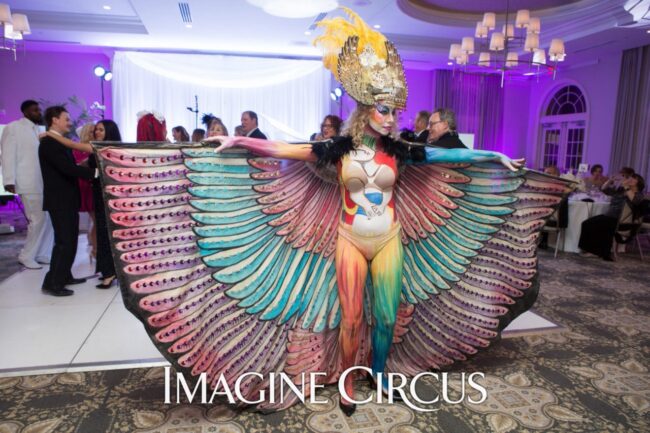 Body Painter & Model, Imagine Circus, Performers, Photo by Elizabeth Larson