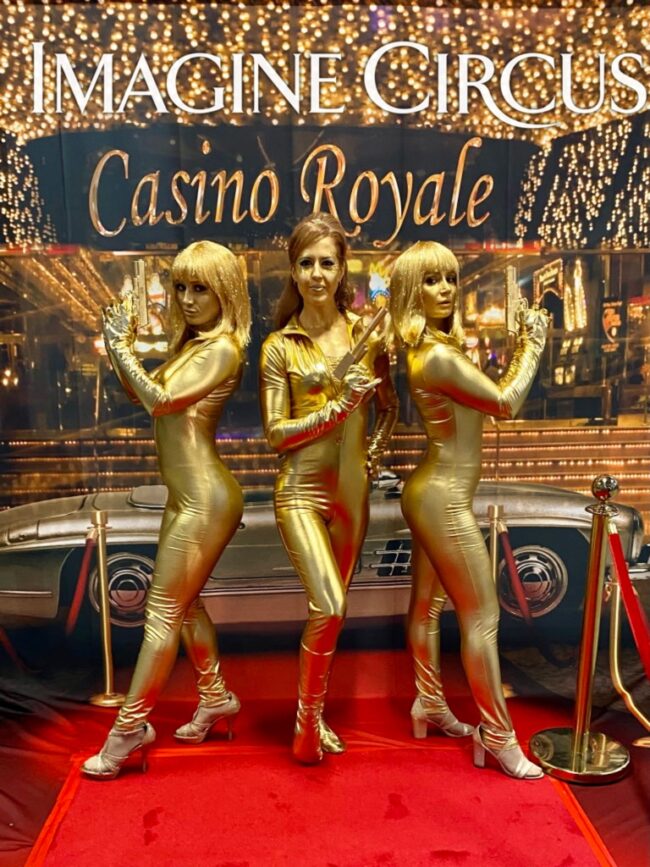 Imagine Circus, James Bond Girls, Gold, Costumed Character, Performers