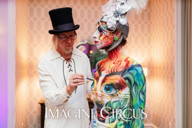 Imagine Circus Live Body Painting, Body Paint Model, Performers, Photo by The Nixons Photography