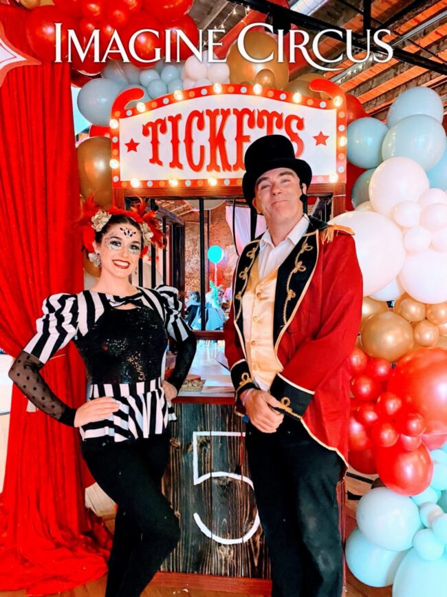 Imagine Circus Performers, Big Top Circus, Red and Black, Greatest Showman Inspired