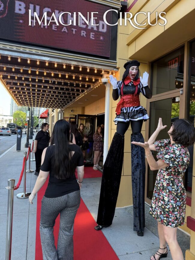 Imagine Circus Upscale Entertainment, Gala, Corporate Party, Champagne Dress, Mirror People, Cigar Girl, Mime Stilt Walker