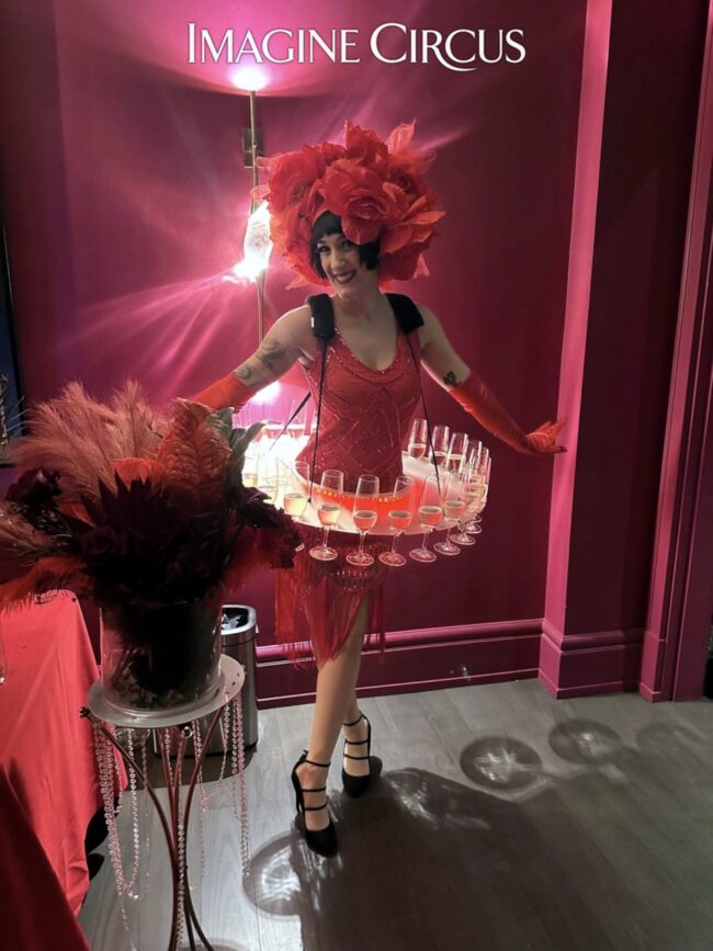 Imagine Circus, Gatsby Performer, Red, Red Rose, LED Drink Skirt, Beverage Skirt